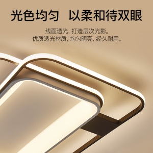 雷士（NVC） LED吸顶灯 后现代创意灯具温馨浪漫客厅灯卧室灯餐厅灯 北欧环宇智控调光灯饰 WHXD118W/G-01