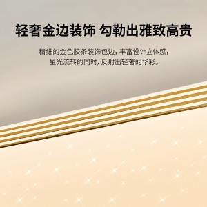 雷士（NVC）LED吸顶灯 长方形客厅灯卧室灯餐厅灯具 轻奢现代简约智控调光灯饰